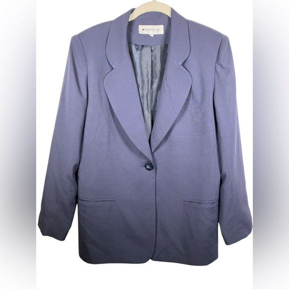 Appleseeds Single Button Blazer Blue Womens size 6 - Picture 1 of 10